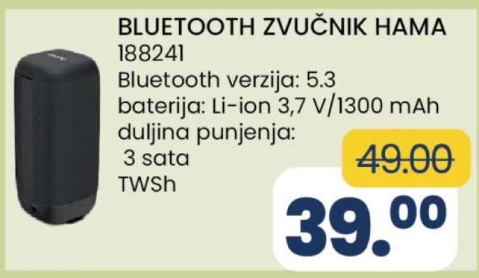 BLUETOOTH ZVUČNIK HAMA