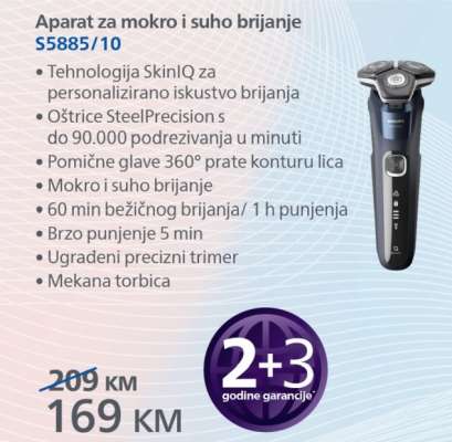 Aparat za mokro i suho brijanje S5585/10