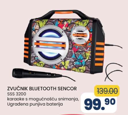 ZVUČNIK BLUETOOTH SENCOR