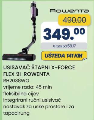 USISAVAČ ŠTAPNI X-FORCE FLEX 9I ROWENTA