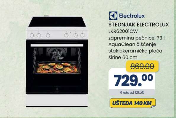 ŠTEDNJAK ELECTROLUX LKR62001CW