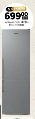 Kombinovani frižider 348/335 L TF-374 TELEFUNKEN