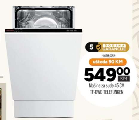 Mašina za suđe 45 CM TF-DWD TELEFUNKEN