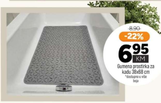 Gumena prostirka za kadu 38x68 cm