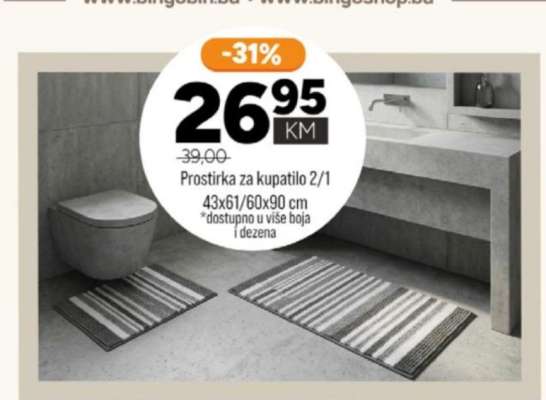 Prostirka za kupatilo 2/1