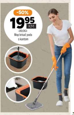 Mop brisač poda s kantom