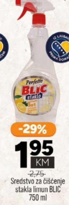 Sredstvo za čišćenje stakla limun BLIC