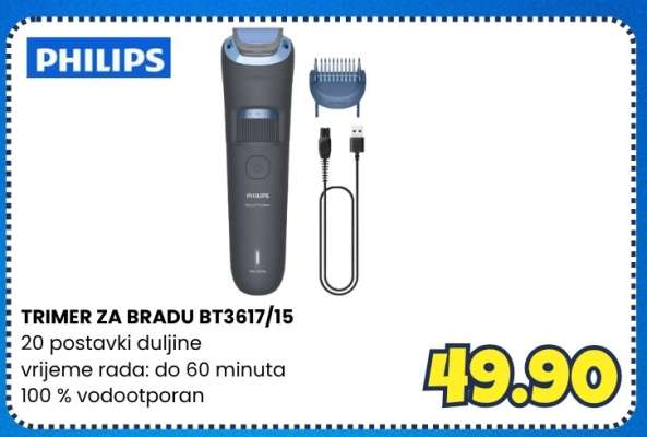 PHILIPS TRIMER ZA BRADU BT3617/15