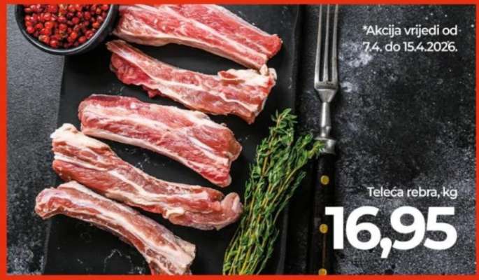 Teleća rebra, kg