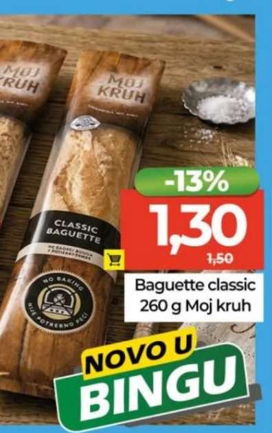 Baguette classic 260 g Moj kruh