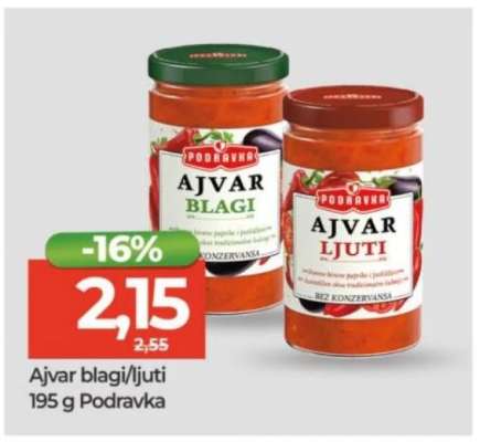 Ajvar blagi, ljuti