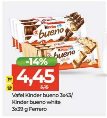 Vafel Kinder bueno 3x43/Kinder bueno white 3x39 g Ferrero