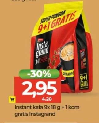 Instant kafa 9x 18 g + 1 kom gratis Instagrand