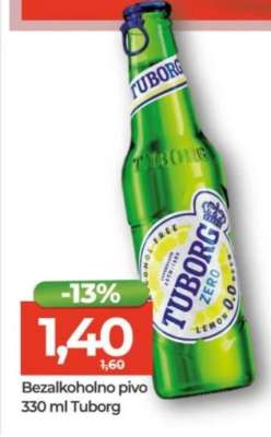 Bezalkoholno pivo 330 ml Tuborg