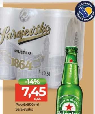 Pivo 6x500 ml, Sarajevsko