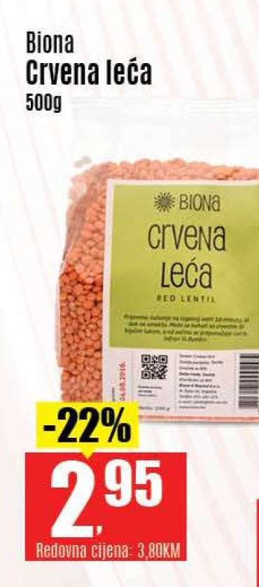 Biona Crvena leća