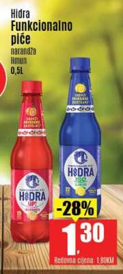 Hidra Funkcionalno piće narandža limun 0,5L