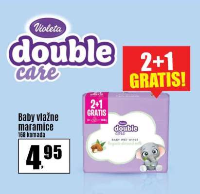 Violeta double care Baby vlažne maramice