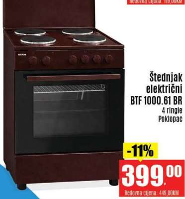 Štednjak električni BTF 1000.6I BR