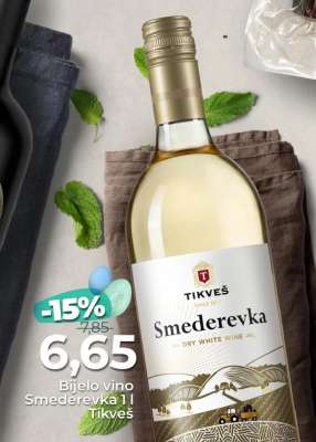 Bijelo vino Smederevka 1 L Tikveš