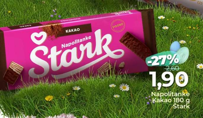Napolitanke kakao 180 g Štark