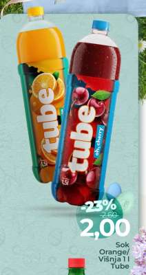 Sok Orange/Višnja 1l Tube