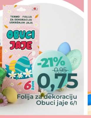 Folija za dekoraciju Obuci jaje 6/1