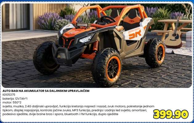 AUTO BAGI NA AKUMULATOR SA DALJINSKIM UPRAVLJAČEM