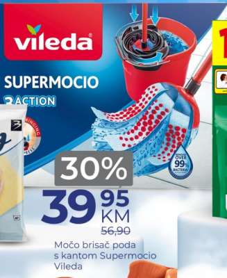 Močo brisač poda s kantom Supermocio Vileda