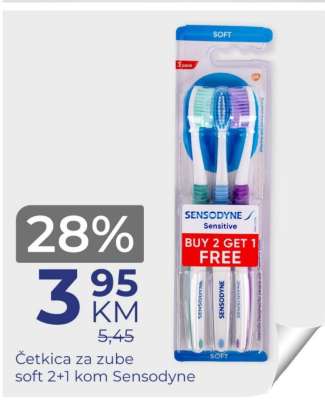 Četkica za zube soft 2+1 kom Sensodyne