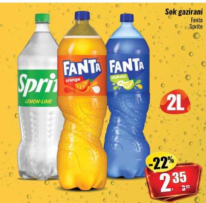 Sok gazirani Fanta Sprite
