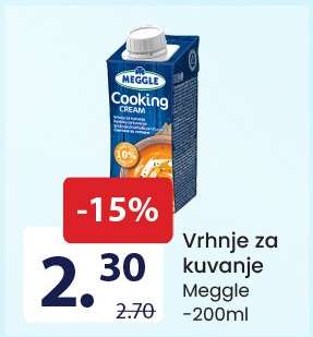 Vrhnje za kuvanje Meggle