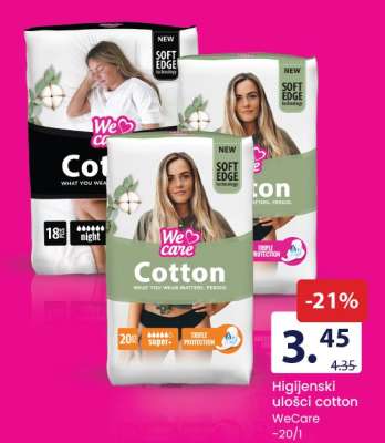 Higijenski ulošci cotton WeCare