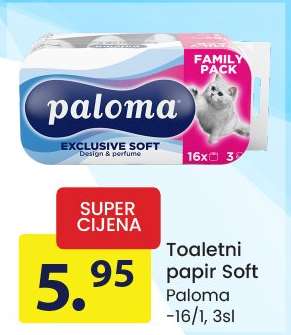 Toaletni papir Soft Paloma