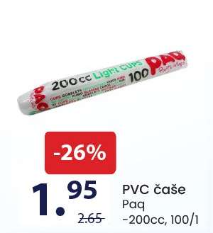 PVC čaše Paq