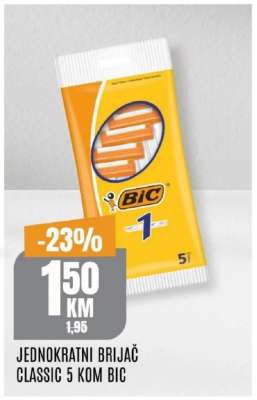 JEDNOKRATNI BRIJAČ CLASSIC 5 KOM BIC