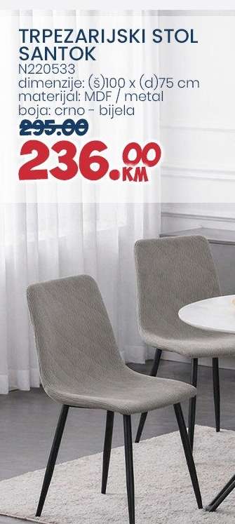 TRPEZARIJSKI STOL SANTOK