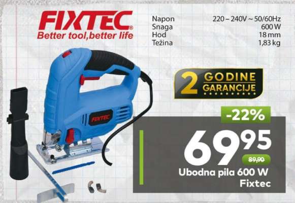 Ubodna pila 600 W Fixtec