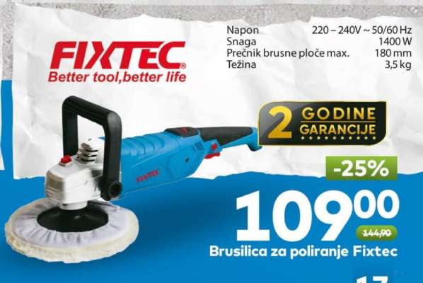 Brusilica za poliranje FIXTEC