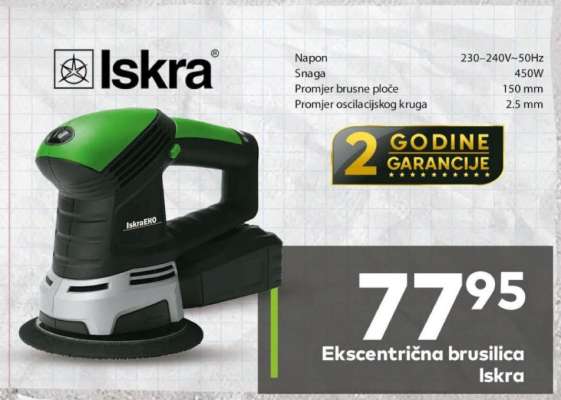 Ekscentrična brusilica Iskra