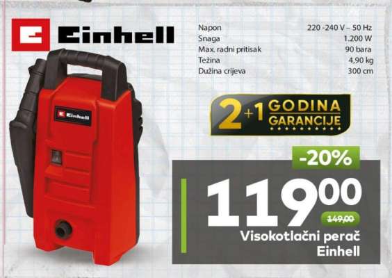 Visokotlačni perač EINHELL