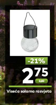 Viseća solarna rasvjeta