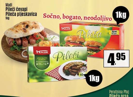 Madi Pileći ćevapi pileća pljeskavica