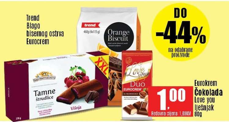 Eurokrem Čokolada Love you lješnjak 80g