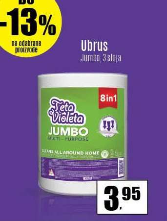 Ubrus Teta Violeta Jumbo