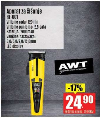 Aparat za šišanje RE-001