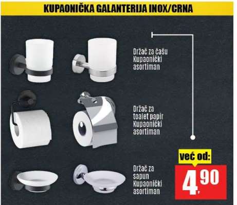 Kupaonička galanterija INOX/CRNA