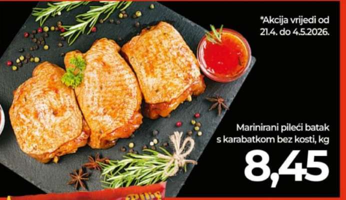 Marinirani pileći batak s karabatkom bez kosti, kg