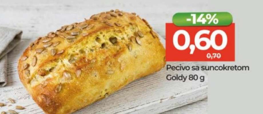 Pecivo sa suncokretom Goldy 80 g