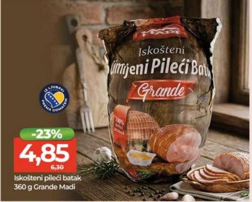 Iskošteni dimljeni pileći batak